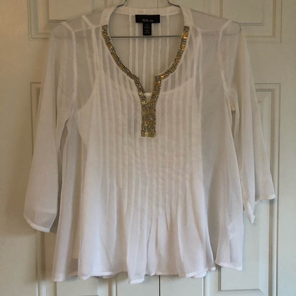 *SOLD* Sheer blouse with built in camisole